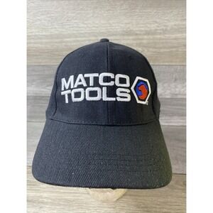 Matco Tools Hat Cap Strap Back Adult One Size Black Cotton Mechanic Workwear